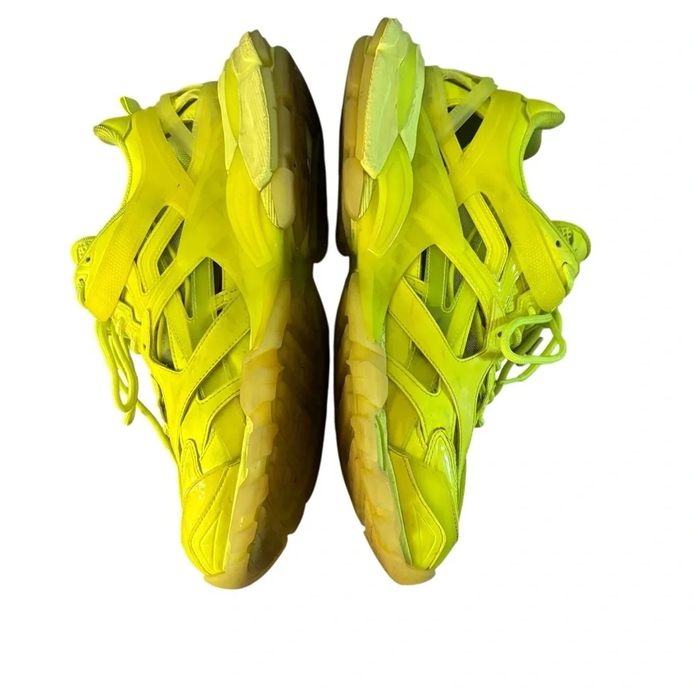 Balenciaga Track 2.0 Neon Yellow Rare Clear Sole Sneakers Men’s 12